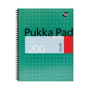 Pukka Pad Ruled Wirebound Metallic Jotta A4 Notebook - 200 Pages - Pack of 3