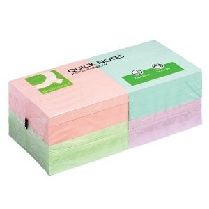 Sticky Notes - Pastel Colours - 76x76mm - Pack of 12