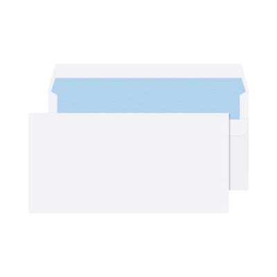 DL White Envelopes Plain - Self Seal - 80gsm - Pack of 1000
