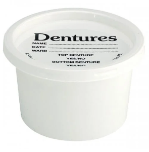 Denture Pots with Lid - Disposable - Pack of 60