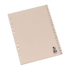 A-Z (20 Part) Indexed Dividers - A4 - Manila