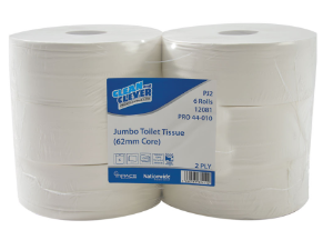 Clean and Clever Maxi Jumbo Toilet Roll - 2 Ply - Case of 6