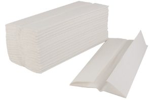 White 2 Ply C-Fold Flight Towel (Flushable) - Case of  2400 Sheets