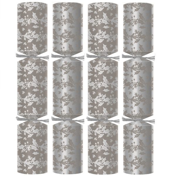 Silver Holly Berry Crackers - 11" - Content C - Case of 50