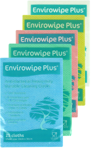 Envirowipe Plus Cloths - Various Colours