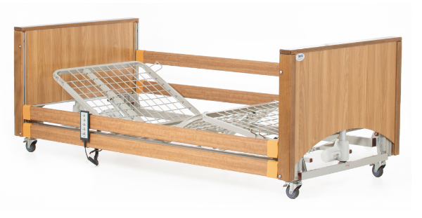 Alerta Lomond Low - Hi-Lo - 4 Section Profiling Bed - With Side Rails - Oak