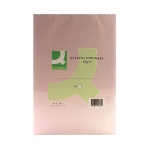 Q-Connect Pink A4 Copier Paper - 80gsm - Pack of 500