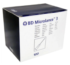 BD Microlance Hypodermic Needles - Orange - 25g x 16mm - 1 x 100