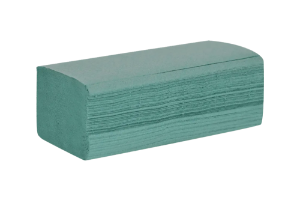 Green C-Fold Hand Towels - 1 Ply - Recycled - 217 x 248mm (WxL) - 2880 Sheets