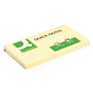 Q-Connect Quick Notes - Yellow - 76x127mm - Pack of 12