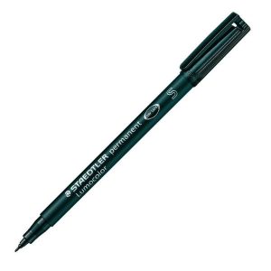Staedtler Lumocolour Pen Permanent - Superfine - Black - Pack of 10