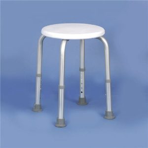 Adjustable Shower Stool With Circular Seat