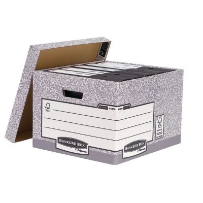 Bankers Box Storage Box - Large - Grey - Pack of 10