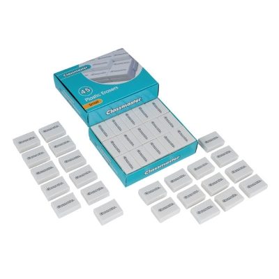 Erasers - White - Pack of 45