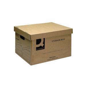 Brown Storage Box - With Removable Lid - Pack of 10