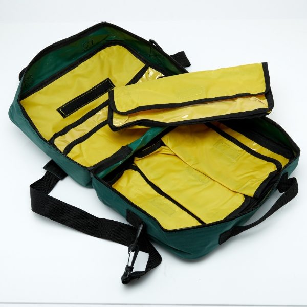 Empty First Aid Bag - Green - With Pouches 