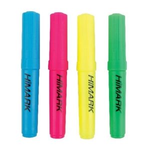 Hi-Glo Highlighters - Assorted Colours - Pack of 4