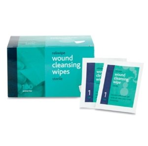 Reliwipe Sterile Moist Saline Cleansing Wipe - Box of 100