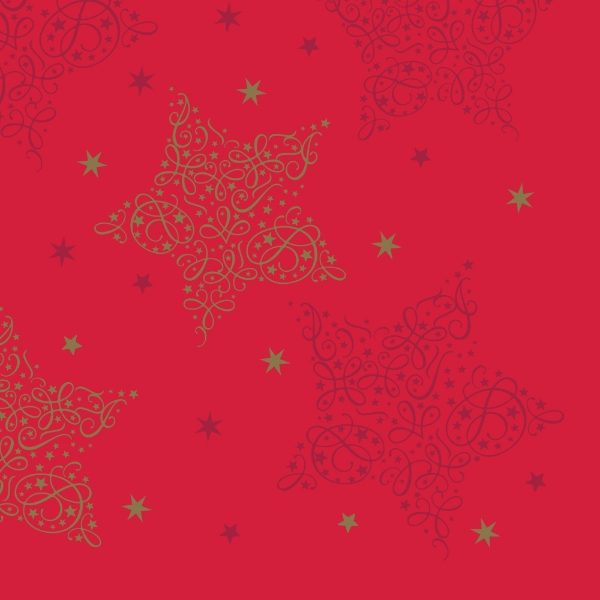 Merry & Bright Napkins - Red - 3 ply - 40cm - Case of 600